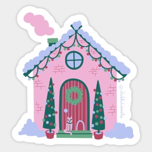 Christmas Cottage Sticker